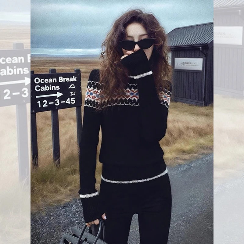 Unique Design Bla Fair Isle Knit Sweater for Women Winter 2025 Polyester Fiber 00% Other Sle Details ex Other
Unique Design Bla Fair Isle Knit Sweater for Women Winter 2025 Polyester Fiber 00% Other Sle Details ex Other