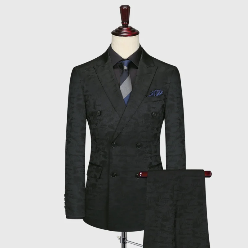 Men Suits Set 50.5% Cotton Blazer Pant Black Double Breasted Slim Fit Fashion Wedding Groom Prom Businessman Office Wear 44
Men Suits Set 50.5% Cotton Blazer Pant Black Double Breasted Slim Fit Fashion Wedding Groom Prom Businessman Office Wear 44