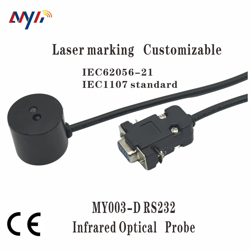 IEC62056-21 IEC1107 Optical Probe with RS232 DB9 OPTO Interface Meter Readout Head
IEC62056-21 IEC1107 Optical Probe with RS232 DB9 OPTO Interface Meter Readout Head