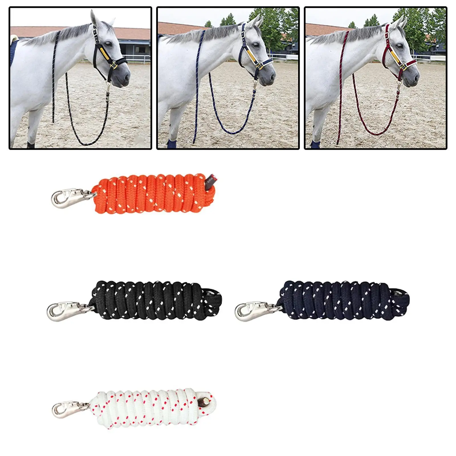 Horse Lead Rope with Snap Hook for Leading Training Horse, Pet, or Sheep Horse Leash Rope Rein 3M Horse Rope Horse Lunge Line
Horse Lead Rope with Snap Hook for Leading Training Horse, Pet, or Sheep Horse Leash Rope Rein 3M Horse Rope Horse Lunge Line