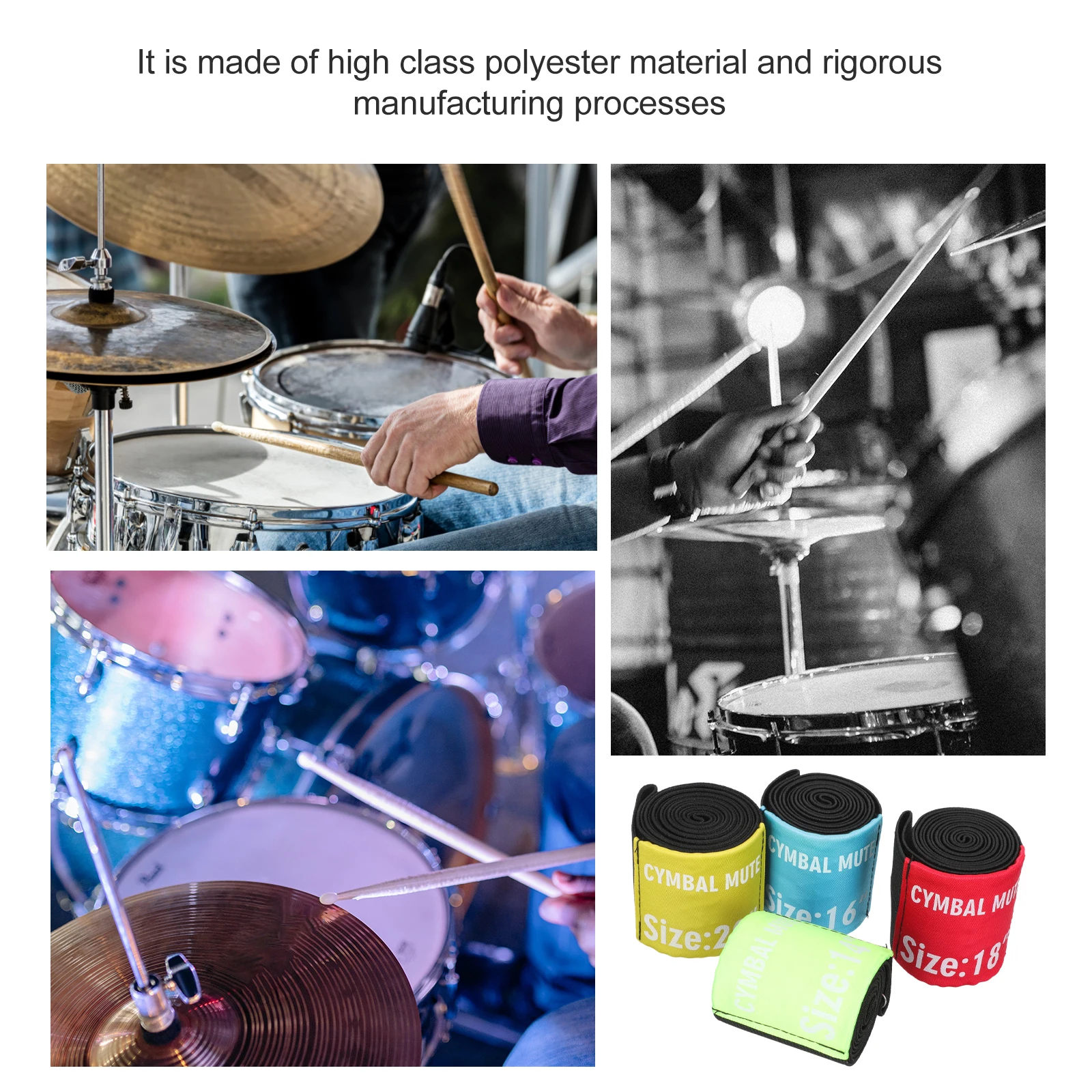 Drum Kit Mute Ring Circles Mufflers Set Drums Accessories Drumstick Silent Cover Polyester for
Drum Kit Mute Ring Circles Mufflers Set Drums Accessories Drumstick Silent Cover Polyester for