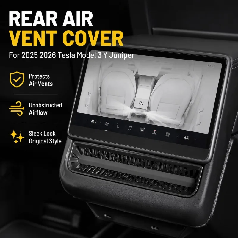 Rear Air Outlet Protective Cover Fit Tesla New Model Y 3 YL Interior Decoration Air Vent Guard Auto Inner Modification Fitting
Rear Air Outlet Protective Cover Fit Tesla New Model Y 3 YL Interior Decoration Air Vent Guard Auto Inner Modification Fitting