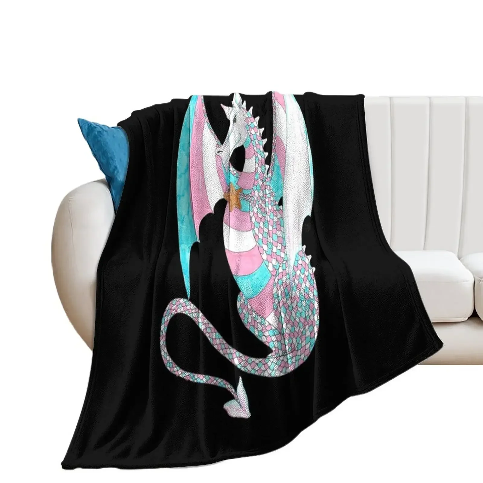 Trans Pride Dragon со звездами, одеяло, свободные декоративные мягкие кровати, одеяла
Trans Pride Dragon со звездами, одеяло, свободные декоративные мягкие кровати, одеяла