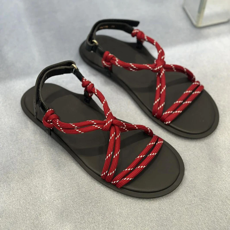 Cross-woven Roman Sandals Women's Summer Vacation Leisure Beach with Flat Sandals
Cross-woven Roman Sandals Women's Summer Vacation Leisure Beach with Flat Sandals