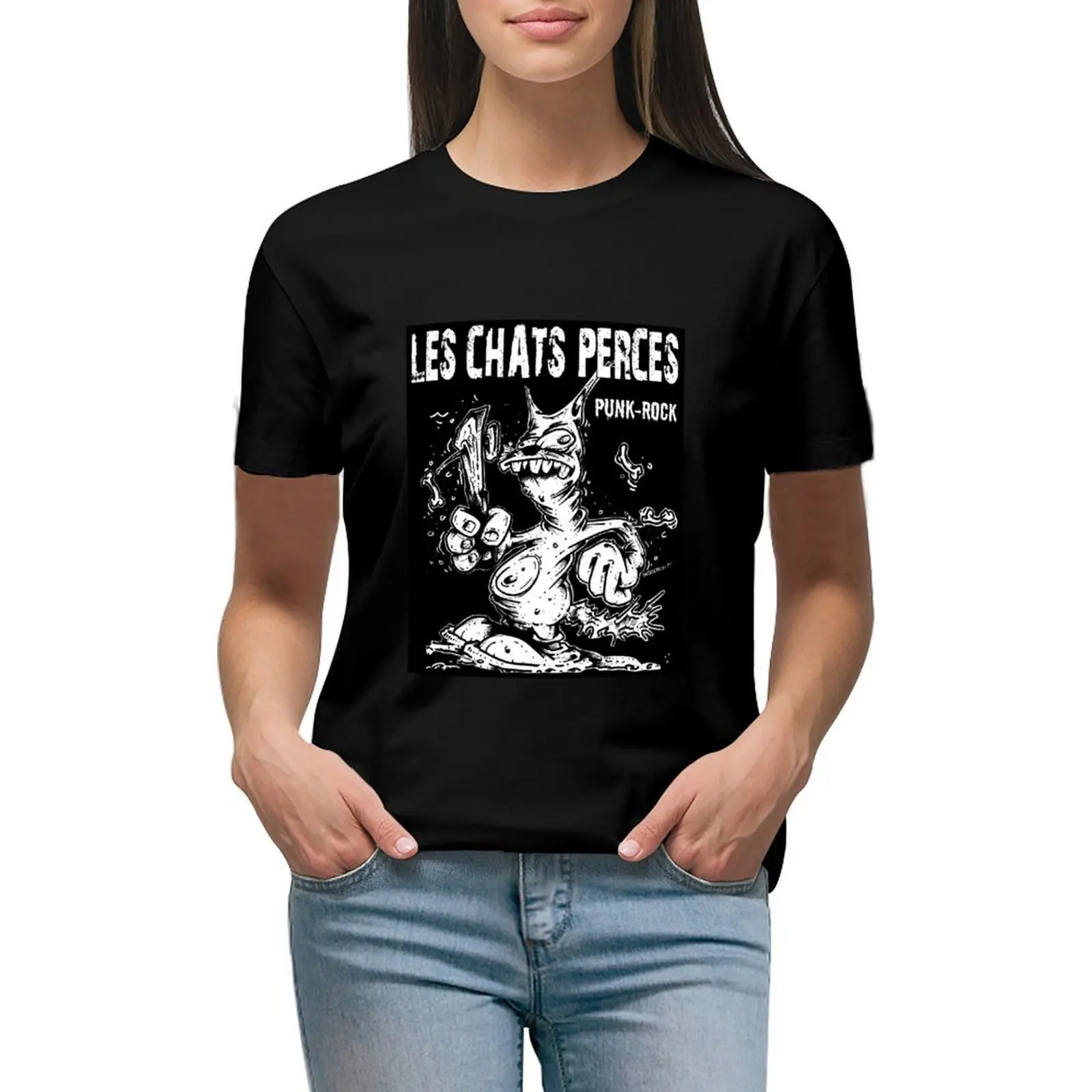 Les chats percés punk rock t shirt T-shirt funny Blouse summer clothes plus size t shirts for Women loose fit
Les chats percés punk rock t shirt T-shirt funny Blouse summer clothes plus size t shirts for Women loose fit