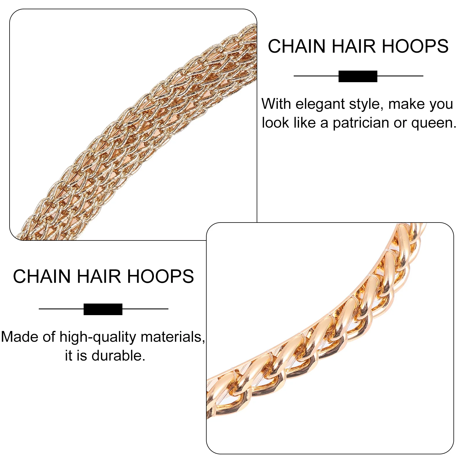 3Pcs Alloy Chain Headband Trendy Women Headdress Wedding Bridal Party Fashion Hair Jewelry Elegant Accessory Chain Hair Hoops
3Pcs Alloy Chain Headband Trendy Women Headdress Wedding Bridal Party Fashion Hair Jewelry Elegant Accessory Chain Hair Hoops
