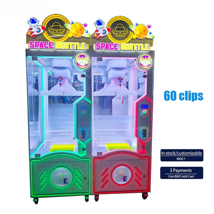 New 60 Clips Coin-operated Vending Clip Wheel Lucky Clip Space Shuttle Prize Game Console
New 60 Clips Coin-operated Vending Clip Wheel Lucky Clip Space Shuttle Prize Game Console
