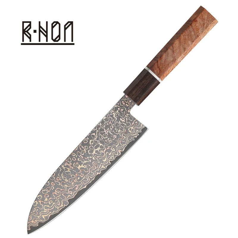 RHON 7inch Santoku Knife 67Layer Tricolor Copper Damascus Steel Blade Japanese Kitchen ChefSlicing Meat Cutting Vegetable Knives
RHON 7inch Santoku Knife 67Layer Tricolor Copper Damascus Steel Blade Japanese Kitchen ChefSlicing Meat Cutting Vegetable Knives