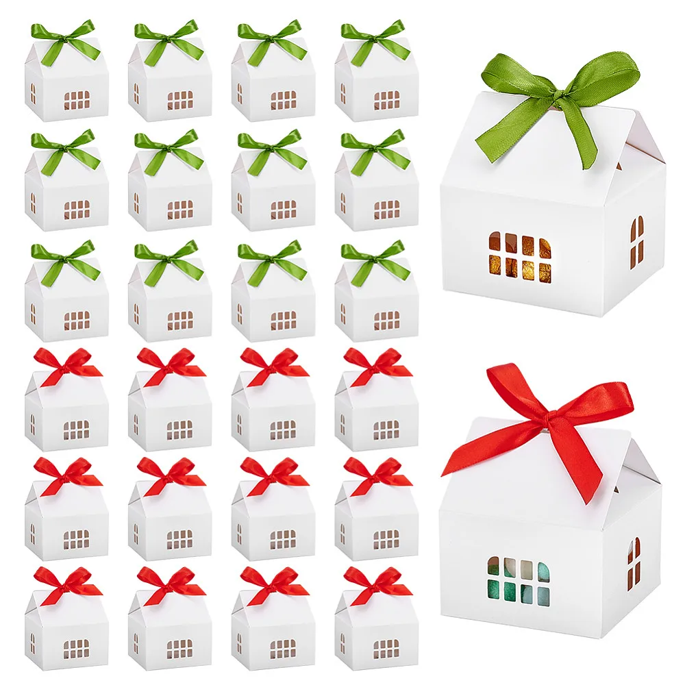 30Pcs 2 Colors House Shaped Kraft Paper Boxes with Ribbon and Window Party Gift Boxes Mixed Color 9x9x5.8cm 15pcs/color
30Pcs 2 Colors House Shaped Kraft Paper Boxes with Ribbon and Window Party Gift Boxes Mixed Color 9x9x5.8cm 15pcs/color