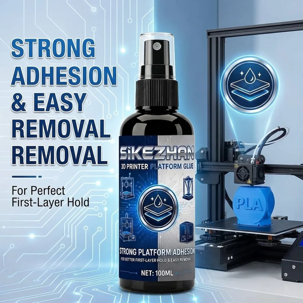 3D Printer Glue Spray 100ml Anti-Warping Hotbed Adhesive Strong Hold Fast Removal For PLA PETG TPU PEI Glass Build Plate Parts
3D Printer Glue Spray 100ml Anti-Warping Hotbed Adhesive Strong Hold Fast Removal For PLA PETG TPU PEI Glass Build Plate Parts