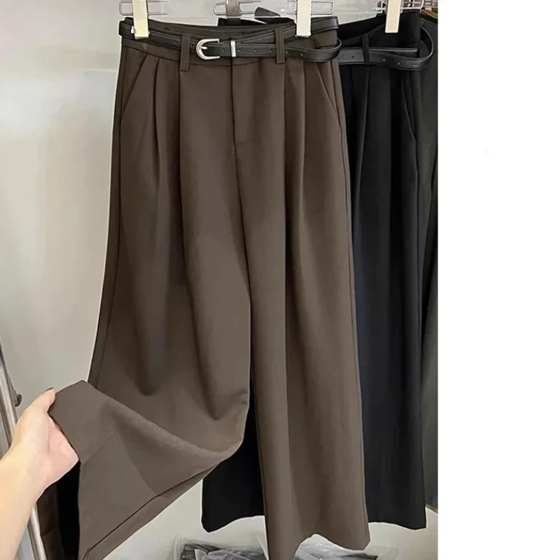 Womens High Waist Wide Leg Suit Pants Loose Drapey Straight Trousers For Casual Office Daily Wear
Womens High Waist Wide Leg Suit Pants Loose Drapey Straight Trousers For Casual Office Daily Wear