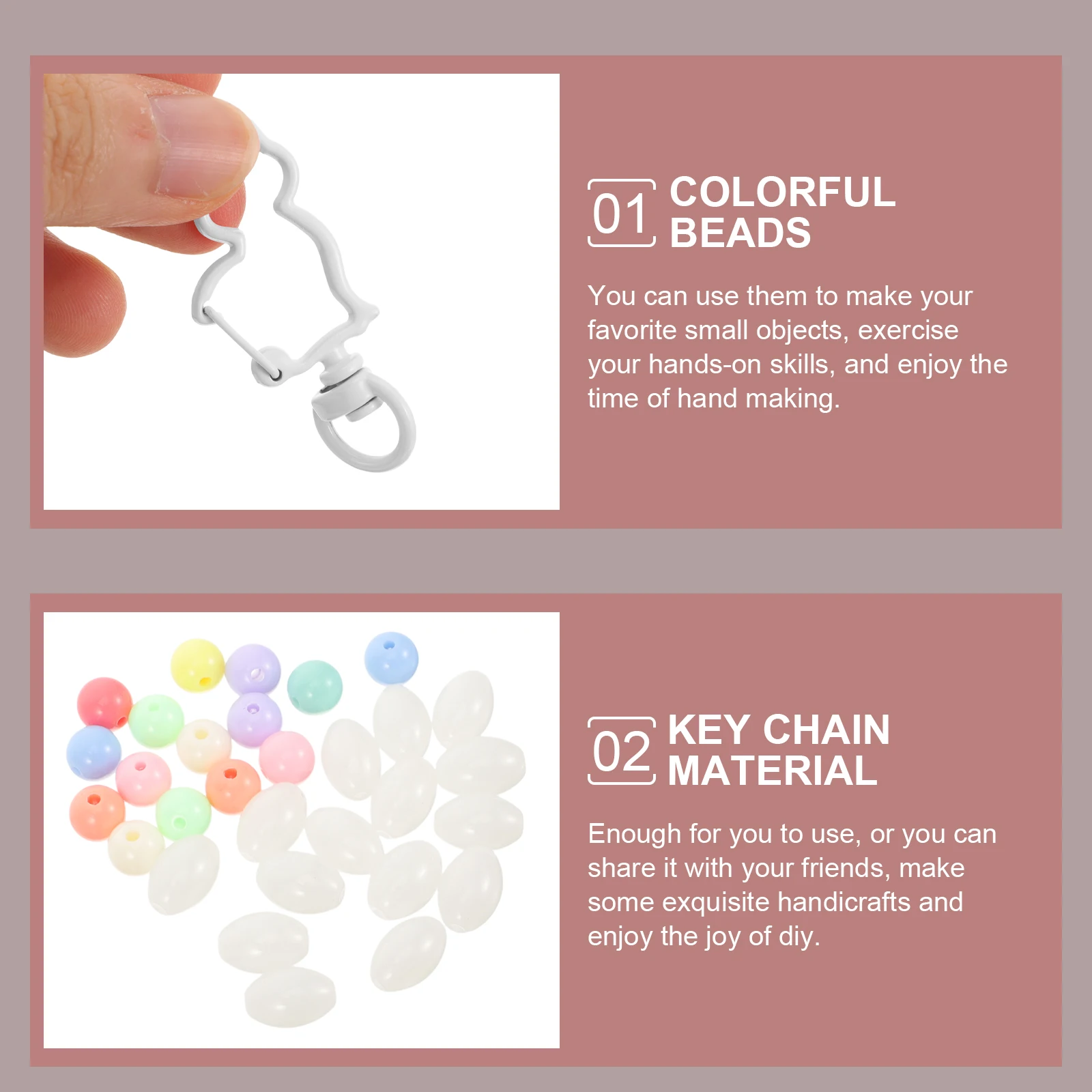 Colorful Acrylic Keychain Kits Pink Alloy Beads DIY Jewelry Accessories Loose Beads for Keychain Making Craft Supplies
Colorful Acrylic Keychain Kits Pink Alloy Beads DIY Jewelry Accessories Loose Beads for Keychain Making Craft Supplies