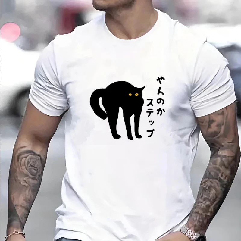 Cartoon Cat Print Design Men Woman T-shirts Street Fashion Casual Loose Couple Tee Classic Harajuku Hip-hop Simple Clothing Tops
Cartoon Cat Print Design Men Woman T-shirts Street Fashion Casual Loose Couple Tee Classic Harajuku Hip-hop Simple Clothing Tops