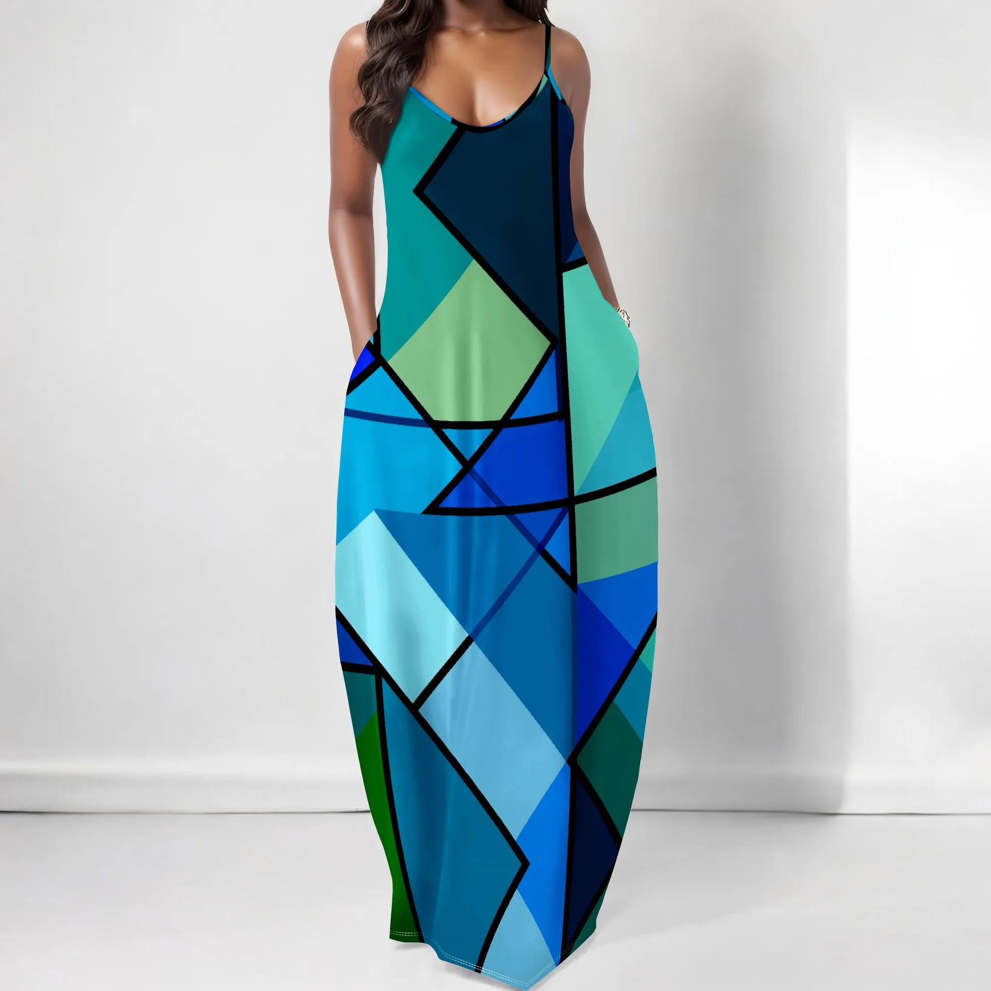 Women’s S-3XL Green Abstract Print Maxi Dress Spaghetti Strap Loose Fit Summer Casual Outfit for Picnic Mother’s Day Look
Women’s S-3XL Green Abstract Print Maxi Dress Spaghetti Strap Loose Fit Summer Casual Outfit for Picnic Mother’s Day Look