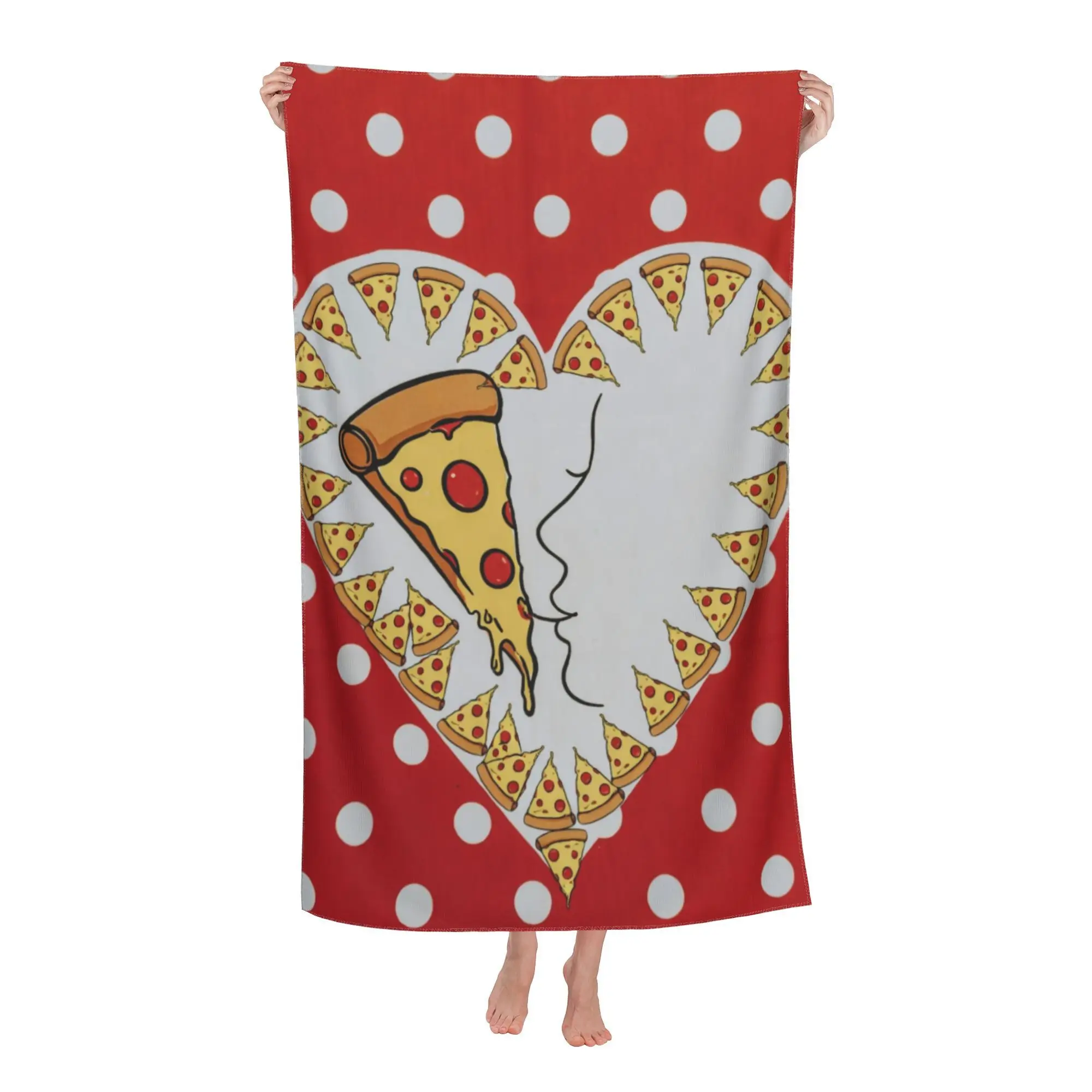 Novelty Pizza Heart Beach Towel Bath Towel Large Size Summer Pool Resort Beach Picnic Mat for Adults Cute Food Lover Gift 70x140
Novelty Pizza Heart Beach Towel Bath Towel Large Size Summer Pool Resort Beach Picnic Mat for Adults Cute Food Lover Gift 70x140