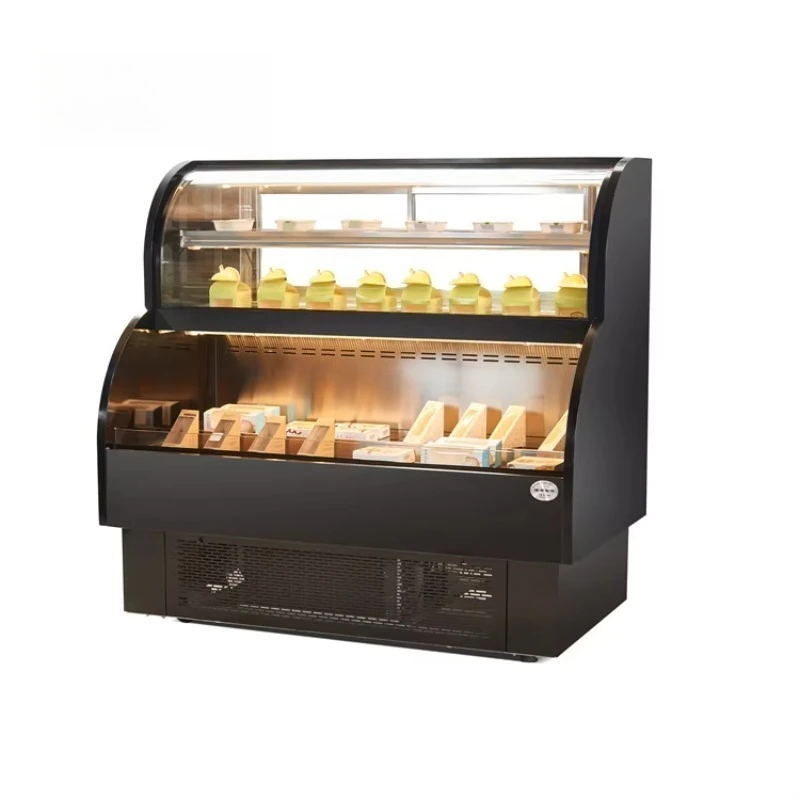 Double-Temperature Vertical Cake Cooler Grab Go Design Air Cooling Double-Curved Bakery Display Case Sale Refrigerator
Double-Temperature Vertical Cake Cooler Grab Go Design Air Cooling Double-Curved Bakery Display Case Sale Refrigerator