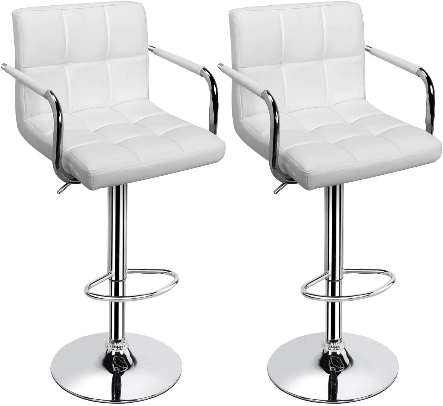 Tall Bar Stools Modern Square Pu Leather Height Adjustable Swivel Bar Chair Barstools With A And Ba Bar Chairs Set Of 2 -
Tall Bar Stools Modern Square Pu Leather Height Adjustable Swivel Bar Chair Barstools With A And Ba Bar Chairs Set Of 2 -