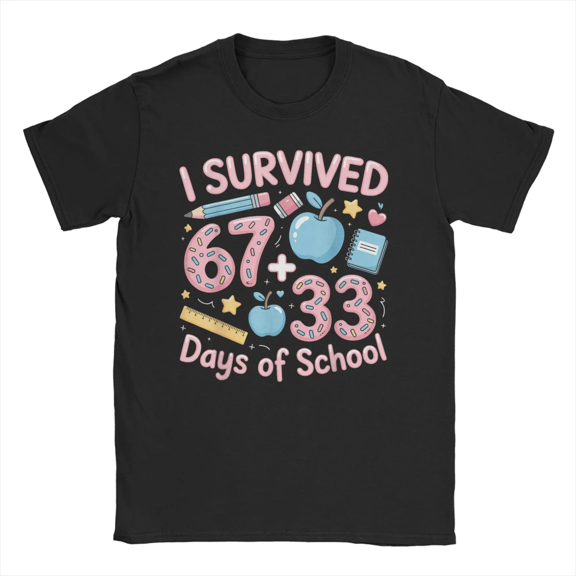 Bruh I Survived 67 + 33 Days of School 100th Day of School T Shirt Summer Hip Hop T Shirts Cotton O Neck Clothes Short-Sleeve
Bruh I Survived 67 + 33 Days of School 100th Day of School T Shirt Summer Hip Hop T Shirts Cotton O Neck Clothes Short-Sleeve