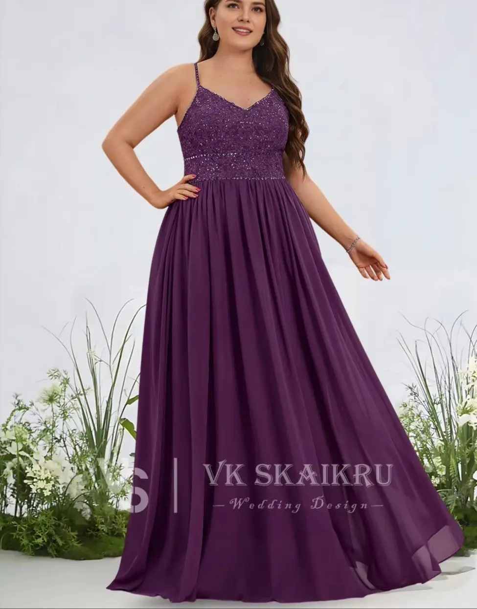 BBA Women Grape A-Line Bridesmaid Dress Frosted Lilac V-Neck Floor-Length Chiffon Lace Garden Gala Wedding Party Beading Sequins
BBA Women Grape A-Line Bridesmaid Dress Frosted Lilac V-Neck Floor-Length Chiffon Lace Garden Gala Wedding Party Beading Sequins