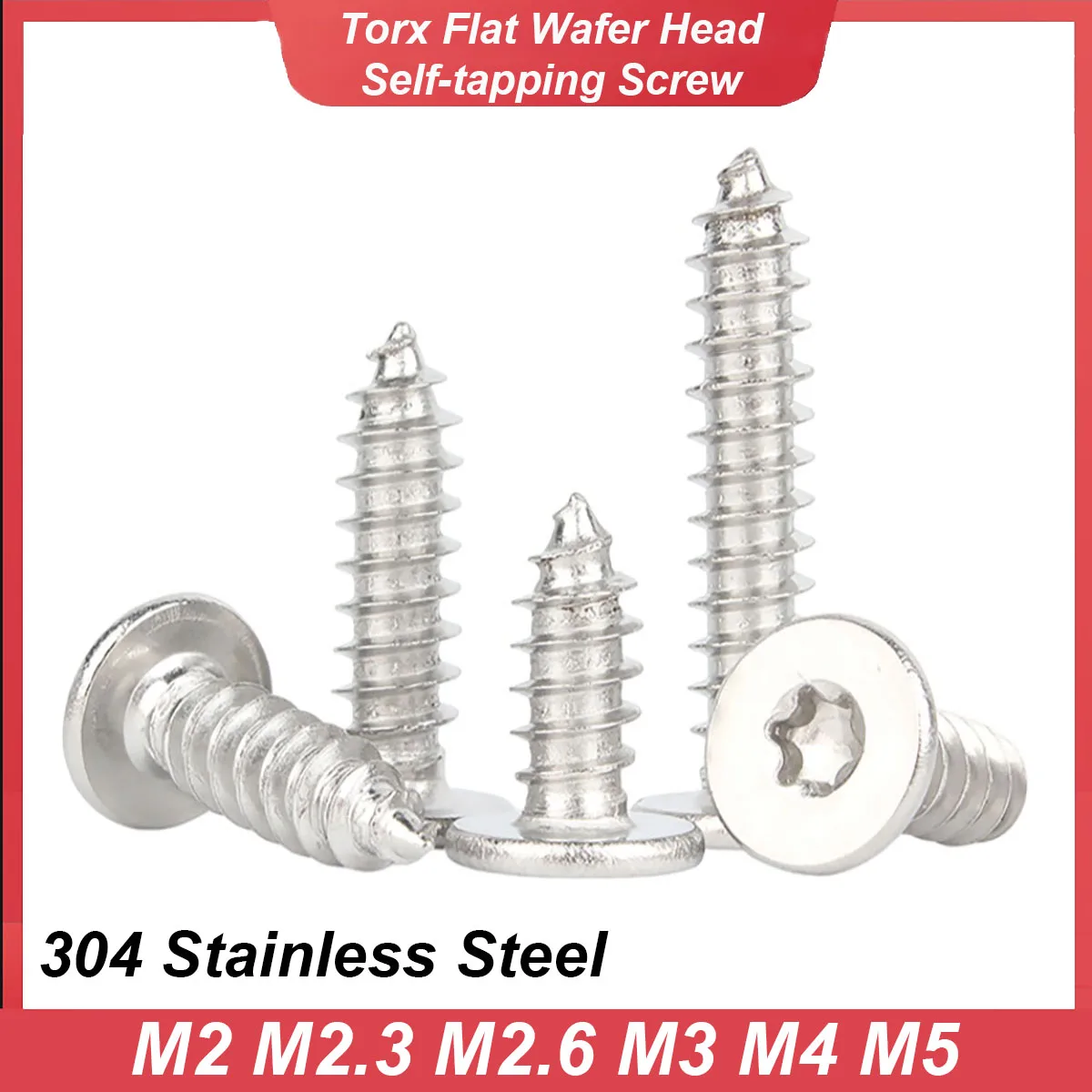 100/200pcs M2 M2.3 M2.6 M3 M4 M5 304 Stainless Steel Six Lobe Torx Ultra Thin Flat Wafer Head Self-tapping Screws Wood Screw
100/200pcs M2 M2.3 M2.6 M3 M4 M5 304 Stainless Steel Six Lobe Torx Ultra Thin Flat Wafer Head Self-tapping Screws Wood Screw