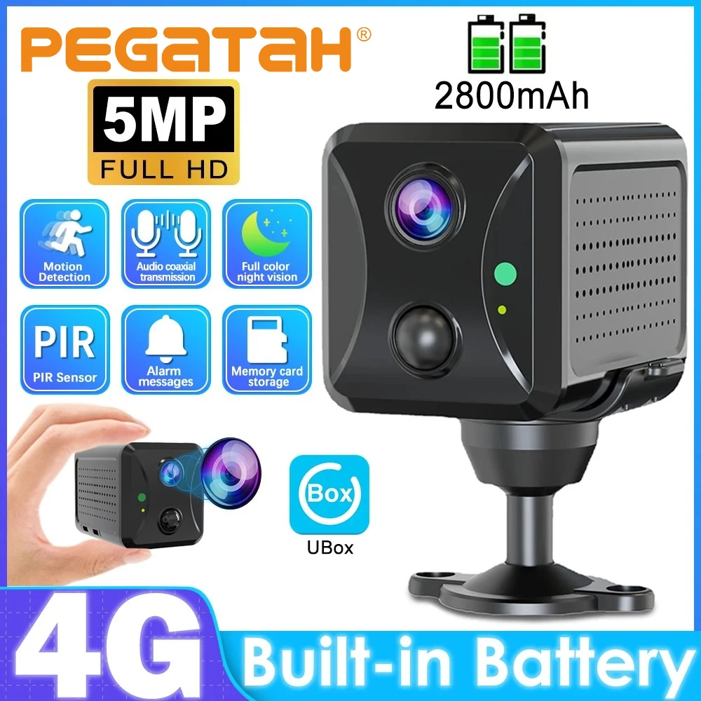 5MP 4G SIM Card Mini Home Secuirty Camera Indoor Camera with Built-in Battery Night Vision Pet Camera Motion Detection UBOX APP
5MP 4G SIM Card Mini Home Secuirty Camera Indoor Camera with Built-in Battery Night Vision Pet Camera Motion Detection UBOX APP