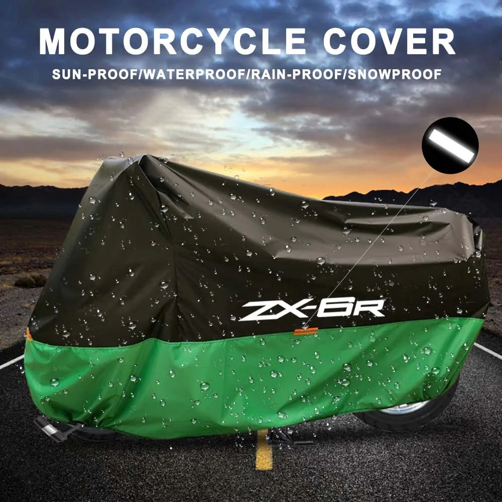 Motorcycle Cover Waterproof UV Protector All Season Dustproof Rain Covers for KAWASAKI Ninja ZX-6R /ZX6r 2009-2024
Motorcycle Cover Waterproof UV Protector All Season Dustproof Rain Covers for KAWASAKI Ninja ZX-6R /ZX6r 2009-2024
