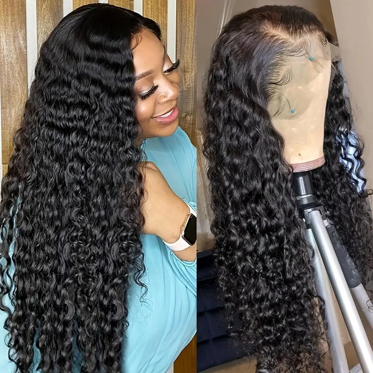 Deep Wave Wigs Human Hair 13x4 Lace Frontal Curly Wigs for Women Human Hair 250% Density Human Hair Pre Plucked with Baby Hair
Deep Wave Wigs Human Hair 13x4 Lace Frontal Curly Wigs for Women Human Hair 250% Density Human Hair Pre Plucked with Baby Hair