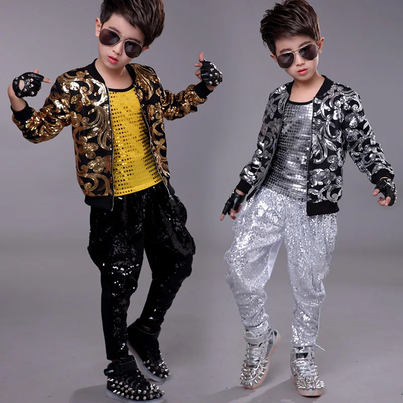 Boys Jacket Street Dance Clothes Hip Hop Costume Sequined Long Sleeve Coat Stage Show Outfit Children Performance Wear
Boys Jacket Street Dance Clothes Hip Hop Costume Sequined Long Sleeve Coat Stage Show Outfit Children Performance Wear