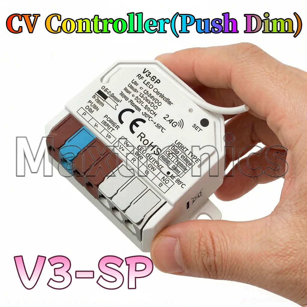 Skydance 3-in-1 RF Constant Voltage LED Controller V3-SP 0-100% Dimming 12-24VDC for RGB CCT Single Color LED Strip Lamp/Light
Skydance 3-in-1 RF Constant Voltage LED Controller V3-SP 0-100% Dimming 12-24VDC for RGB CCT Single Color LED Strip Lamp/Light