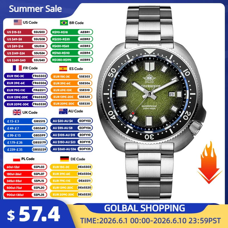 ADDIESDIVE Men Quartz Watch AR Coated Waterproof 200m Sapphire Glass Watches Super Luminous 41mm Ceramic Bezel Dive Steel Watch
ADDIESDIVE Men Quartz Watch AR Coated Waterproof 200m Sapphire Glass Watches Super Luminous 41mm Ceramic Bezel Dive Steel Watch