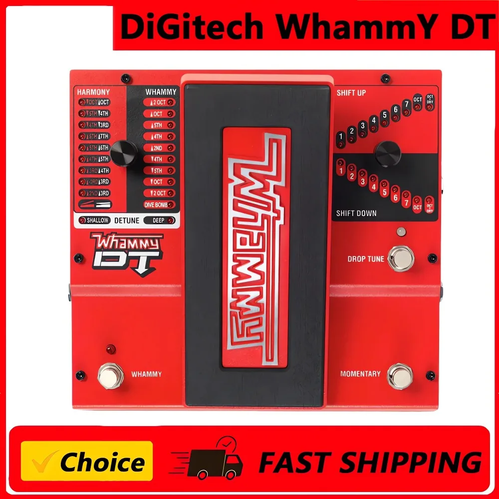 Digitech Whammy DT Octave Shifting Wah Pedal Guitar Single Effects Pedal
Digitech Whammy DT Octave Shifting Wah Pedal Guitar Single Effects Pedal