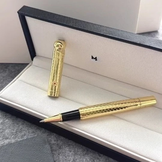 Premium M Business Rollerball Pen - Gold Plated Scale Carved Writing Pen (No Pen Box Included)
Premium M Business Rollerball Pen - Gold Plated Scale Carved Writing Pen (No Pen Box Included)