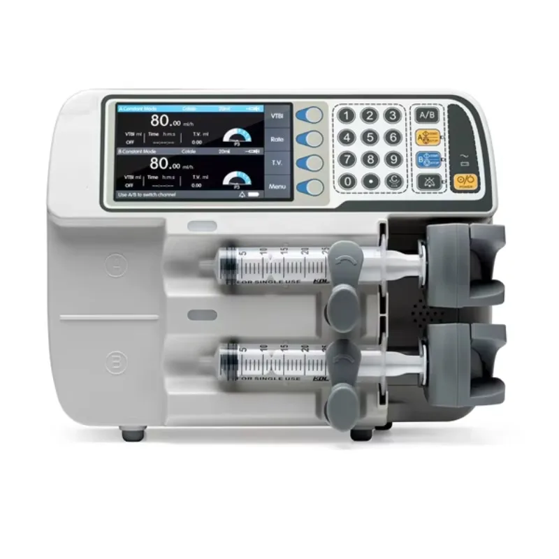 CE ISO Approved Dual Double Two Channels Syringe Pump Veterinary Injection Instrument for ICU CCU PET VET Medical Use
CE ISO Approved Dual Double Two Channels Syringe Pump Veterinary Injection Instrument for ICU CCU PET VET Medical Use