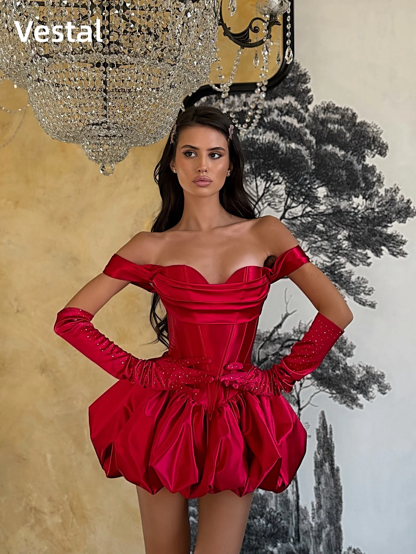 Red Off Shoulder Satin Corset Homecoming Dress with Gloves Bubble Prom Dress Birthday Cocktail Party Customized
Red Off Shoulder Satin Corset Homecoming Dress with Gloves Bubble Prom Dress Birthday Cocktail Party Customized