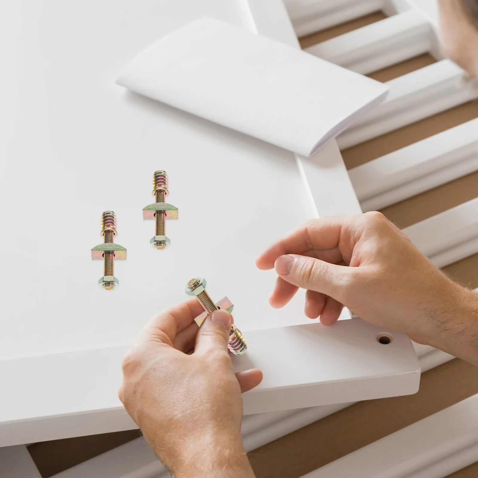 8Sets Bed Frame Threaded Pin Connector Kit Iron Material Strong Corrosion Resistant Bed Replacement Parts Hardware Bolts Nuts
8Sets Bed Frame Threaded Pin Connector Kit Iron Material Strong Corrosion Resistant Bed Replacement Parts Hardware Bolts Nuts