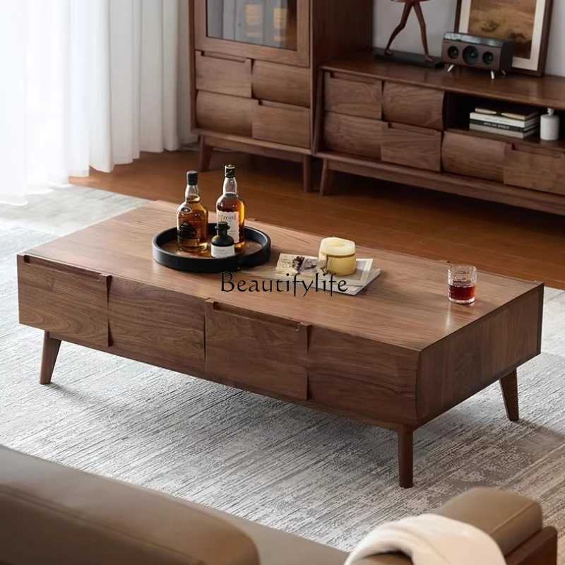 North American Black Walnut Solid Wood Coffee Table Small Apartment Living Room Floor Standing Rectangular Square Table
North American Black Walnut Solid Wood Coffee Table Small Apartment Living Room Floor Standing Rectangular Square Table