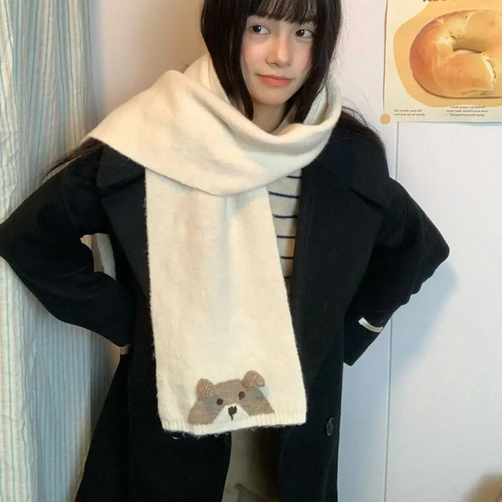 Panda Colorful Cartoon Embroidery Scarf Sweet Korean Style Cashmere Knitted Scarf Thickened Windproof Winter Neck Warmer Women
Panda Colorful Cartoon Embroidery Scarf Sweet Korean Style Cashmere Knitted Scarf Thickened Windproof Winter Neck Warmer Women