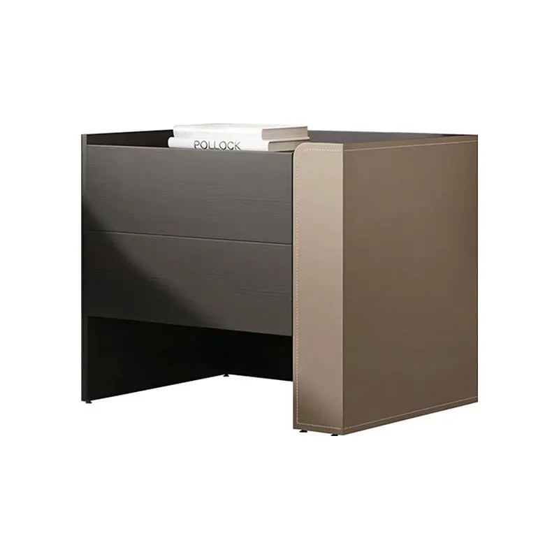 Italian minimalist designer leather bedroom bedside table, light luxury minimalist functional storage low cabinet
Italian minimalist designer leather bedroom bedside table, light luxury minimalist functional storage low cabinet