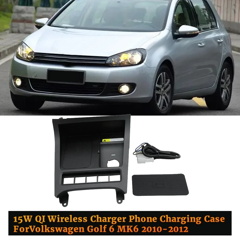Car QI Wireless Charger Phone Charging Case For VW Golf 6 MK6 Sagita Scirocco 2009-2013 Parts 15W Fast Charging Gharger Holder
Car QI Wireless Charger Phone Charging Case For VW Golf 6 MK6 Sagita Scirocco 2009-2013 Parts 15W Fast Charging Gharger Holder