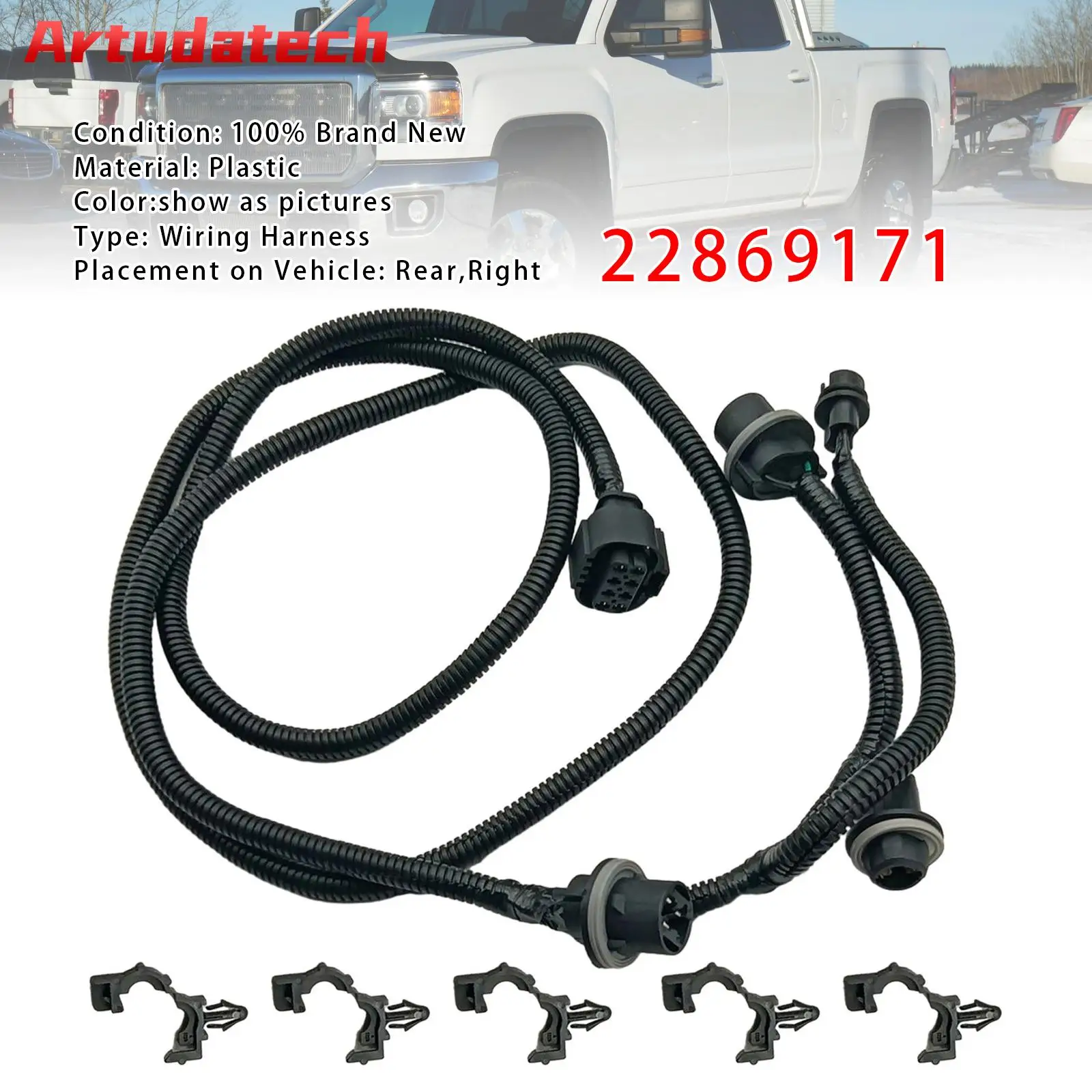 Artudatech Right Tail Light Lamp Wiring Harness 22869171 For GMC SIERRA 1500 2014-2015 Car Accessories
Artudatech Right Tail Light Lamp Wiring Harness 22869171 For GMC SIERRA 1500 2014-2015 Car Accessories