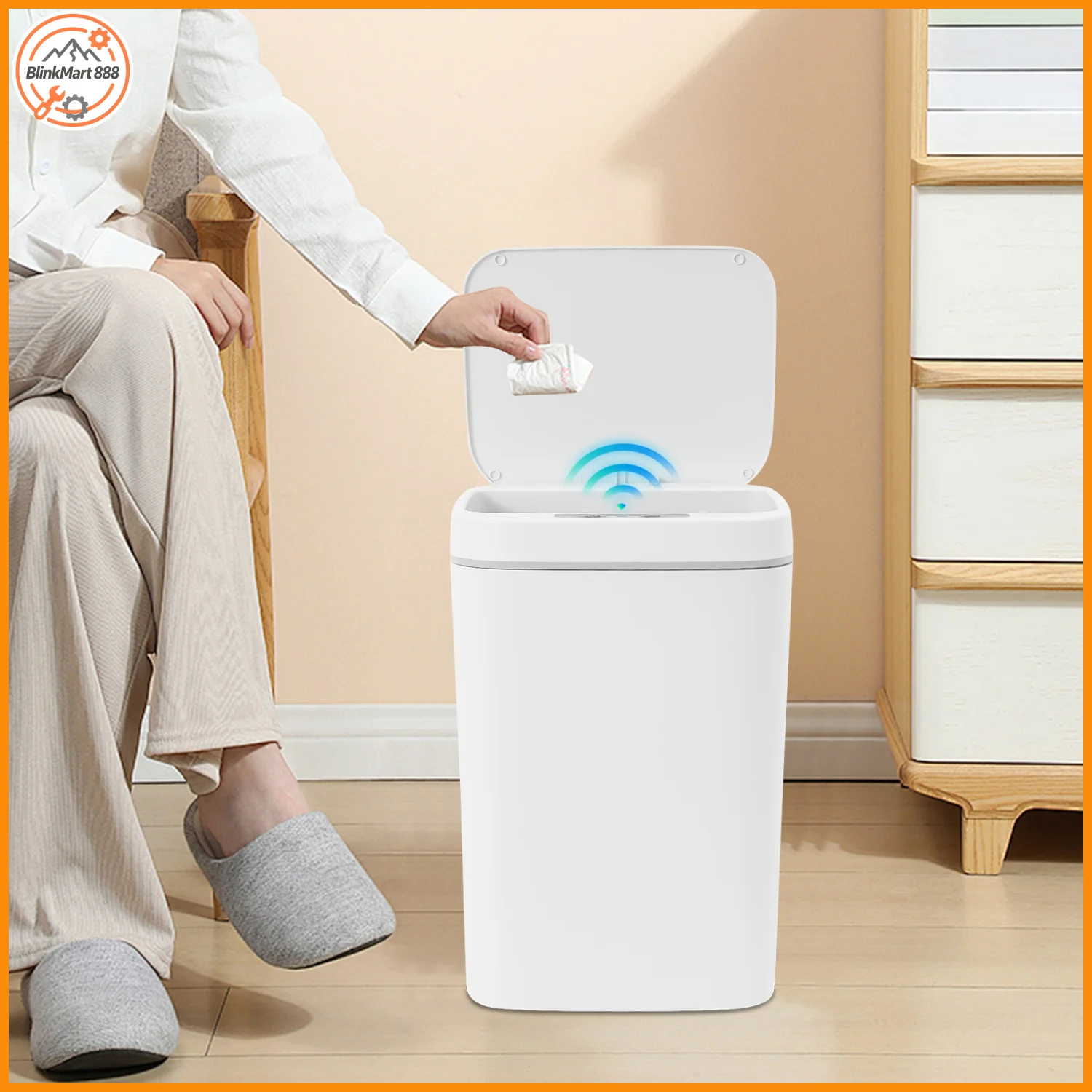 16L Intelligent Sensor Trash Can| Touchless Open Sensor Trash Can| White Kitchen Bathroom Office Use Waste Bin
16L Intelligent Sensor Trash Can| Touchless Open Sensor Trash Can| White Kitchen Bathroom Office Use Waste Bin