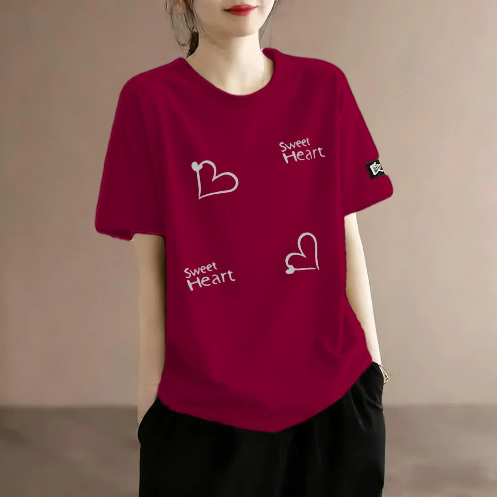 2026 New Women's Short Sleeve T-Shirt Loose Fit Casual Style Breathable Polyester Fiber Printed Top And Versatile
2026 New Women's Short Sleeve T-Shirt Loose Fit Casual Style Breathable Polyester Fiber Printed Top And Versatile