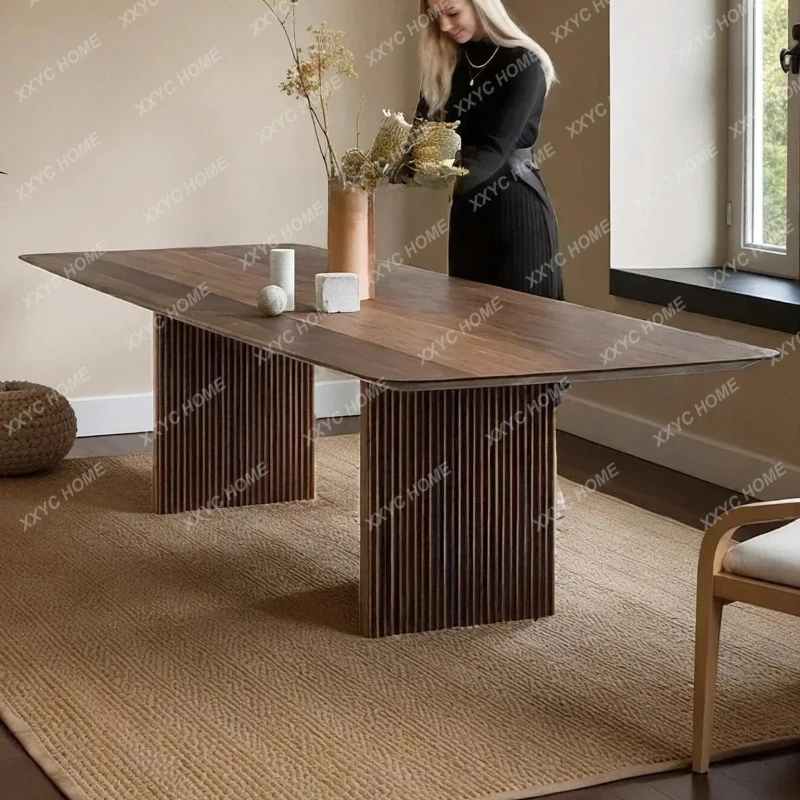 A antique solid wood dining table Walnut rectangular dining table Italian minimalist, large conference table
A antique solid wood dining table Walnut rectangular dining table Italian minimalist, large conference table