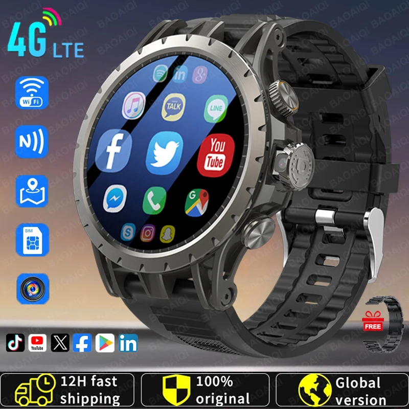 4G Full Netcom Android 9.0 Smart Watch Men 466*466 Amoled 1.43'' Screen Display GPS WIFI HD Video Call 5MP Camera 4G Smartwatch
4G Full Netcom Android 9.0 Smart Watch Men 466*466 Amoled 1.43'' Screen Display GPS WIFI HD Video Call 5MP Camera 4G Smartwatch