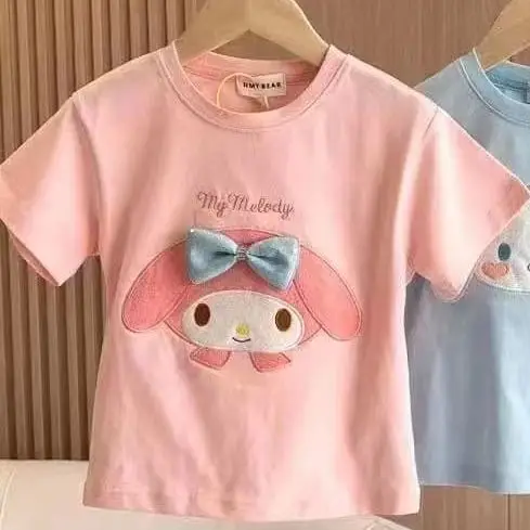 Новая летняя футболка с коротким рукавом для девочек 2026 года с мультяшными персонажами Sanrio: Куроми, Май Мелоди, Синаморолл. Детская одежда в стиле каваи, подарки, размеры 90-140 см.
Новая летняя футболка с коротким рукавом для девочек 2026 года с мультяшными персонажами Sanrio: Куроми, Май Мелоди, Синаморолл. Детская одежда в стиле каваи, подарки, размеры 90-140 см.