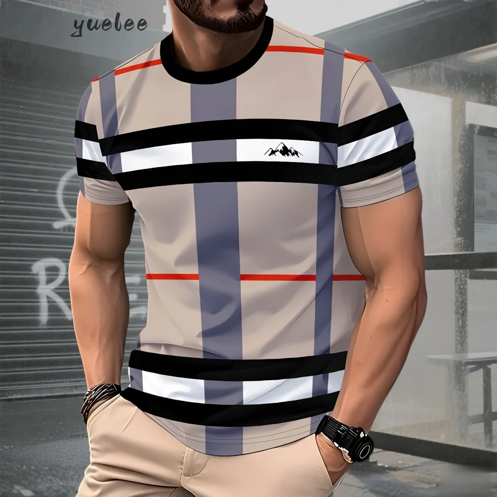 2025 Mens T-Shirt Fashion Stripe Graphic T-Shirts for Men Casual O-Neck Moisture Transferring Polyester Short Sleeve Y2k Clothes 
2025 Mens T-Shirt Fashion Stripe Graphic T-Shirts for Men Casual O-Neck Moisture Transferring Polyester Short Sleeve Y2k Clothes