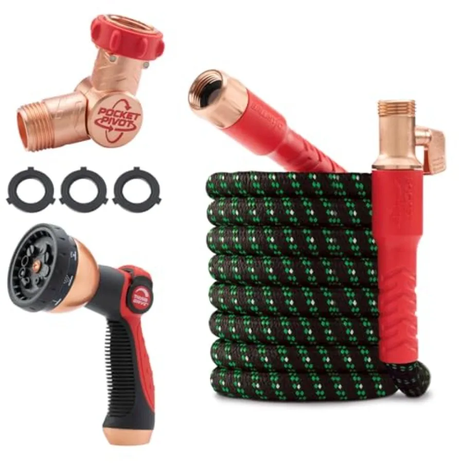 Ballistic Double UV Edition 50 FT Expandable Garden Hose w/Pocket Pivot Swivel Connector, Anti-Burst Sleeve Reinforced w/Bullet
Ballistic Double UV Edition 50 FT Expandable Garden Hose w/Pocket Pivot Swivel Connector, Anti-Burst Sleeve Reinforced w/Bullet