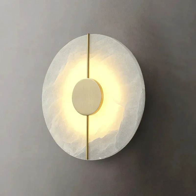 Minimalist Round Marble LED Wall Lamp Alabaster Sconce for Bedroom Bedside Living Room Corridor Kitchen Modern Home Decor Light
Minimalist Round Marble LED Wall Lamp Alabaster Sconce for Bedroom Bedside Living Room Corridor Kitchen Modern Home Decor Light