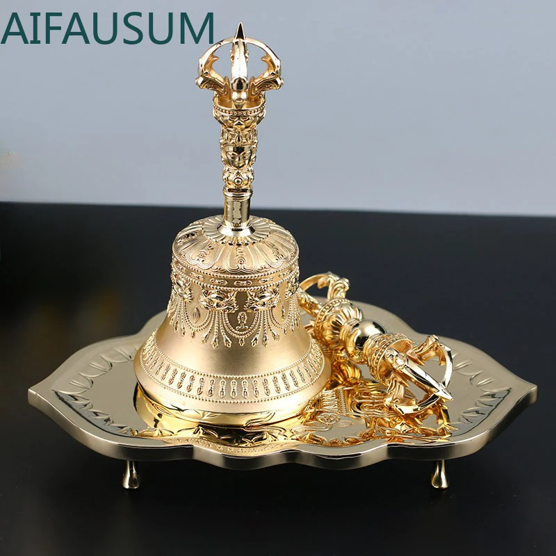 Exquisite Copper gokorei gokosho Five-pronged vajra bell ghantaTibet meditation Handbell,large size,23cm,19cm,15cm
Exquisite Copper gokorei gokosho Five-pronged vajra bell ghantaTibet meditation Handbell,large size,23cm,19cm,15cm