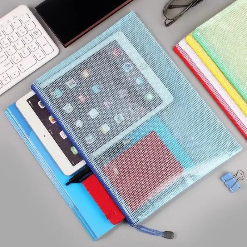 1pc Colorful Mesh Zipper Pouch Document Bag Waterproof Zip File Folders A5 School Office Supplies Pencil Case Storage Bags Pouch
1pc Colorful Mesh Zipper Pouch Document Bag Waterproof Zip File Folders A5 School Office Supplies Pencil Case Storage Bags Pouch